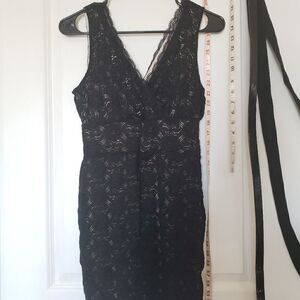 Black and nude lace dress